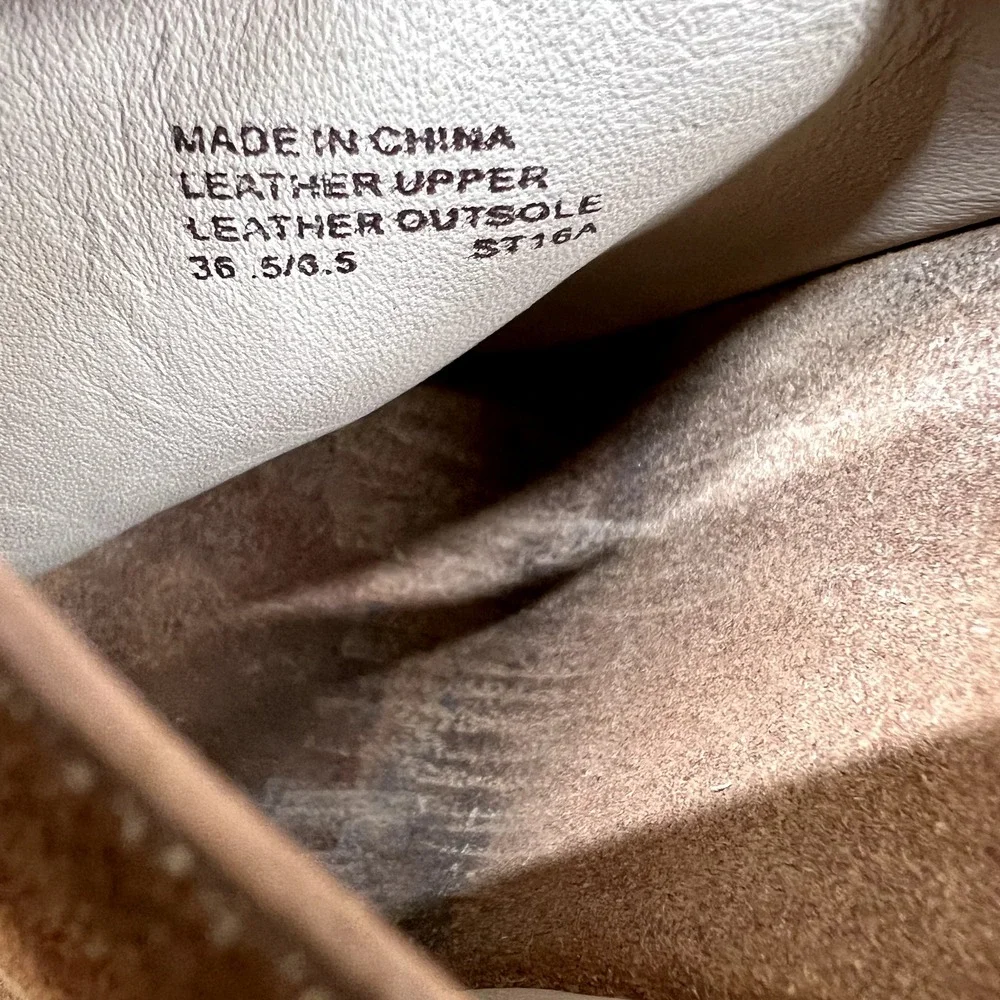 Michael Kors Collection 6.5 EU 36.5 Tan Suede Platform Chunky Peep Toe Heels